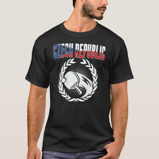 Czech Republic Ping Pong Czech Table Tennis Suppo T-shirt (Voorkant)