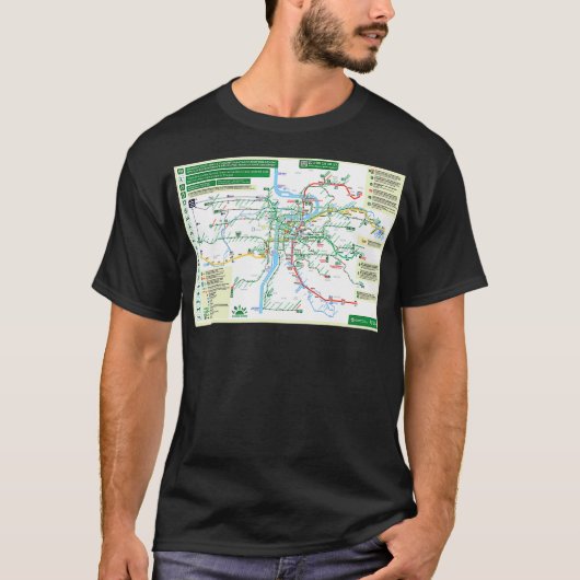 Czech Republic Prague Praha Metro Map HD T-shirt (Voorkant)