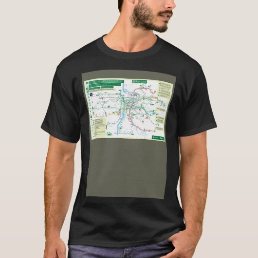 Czech Republic  Prague  Praha  Metro Map  HD T-shirt (Voorkant)