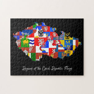 Czech Republic Regions Flags Map, Educational Legpuzzel