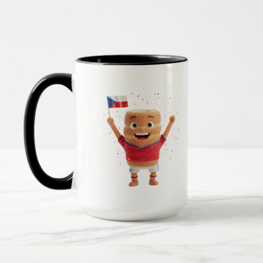 Czech Republic Soccer Mug - Funny Cinnamon Roll  Mok (Links)