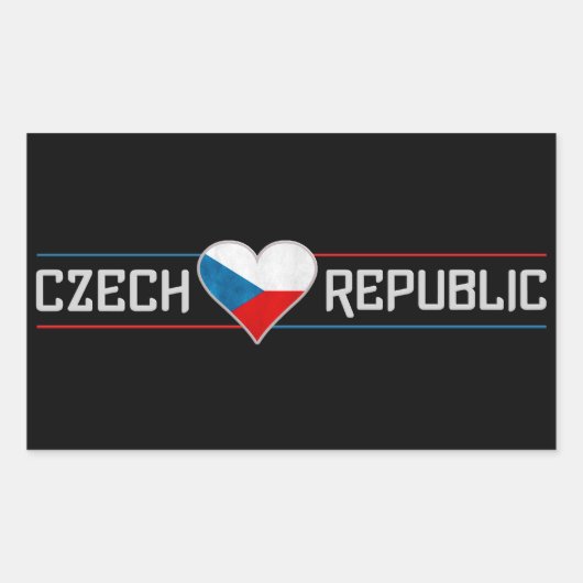 CZECH-stickers Rechthoekige Sticker (Voorkant)