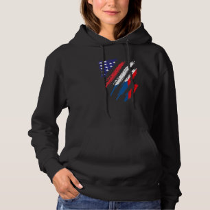 Czechia American Grown Flag USA Patriot Heritage Hoodie