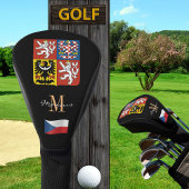 Czechia en de Tsjechische vlag Monogrammed Golf Cl Golfheadcover