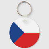 Czechia Fisheye Flag Sleutelhanger (Voorkant)