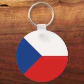 Czechia Fisheye Flag Sleutelhanger (Voorkant)