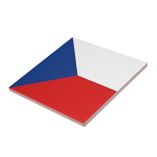 Czechia Flag Ceramic Tile Tegeltje (Zijkant)