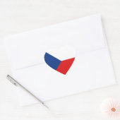 Czechia Flag Heart Sticker (Envelop)