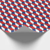 Czechia Flag Honeycomb Wrapping Paper Cadeaupapier (Hoek)
