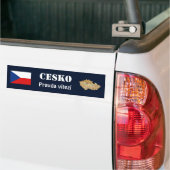 Czechia Flag + Map Bumpersticker (Op Truck)