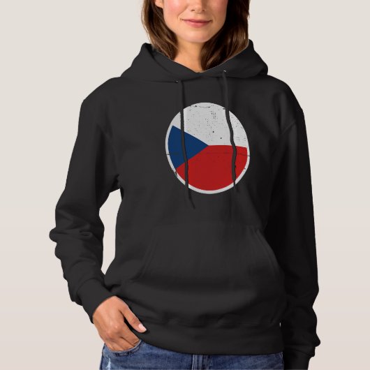 Czechia Flag Proud Czech Hoodie (Voorkant)