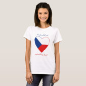 Czechia Flag SweeLieverd T-Shirt (Voorkant volledig)