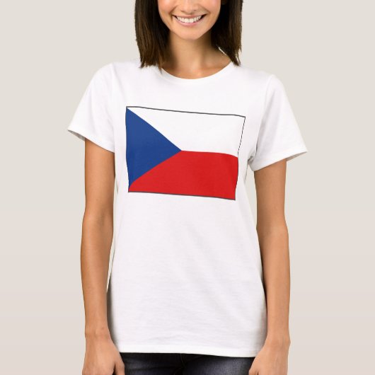 Czechia Flag x Map T-Shirt (Voorkant)