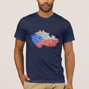 Czechia Flagcolor Map T-Shirt