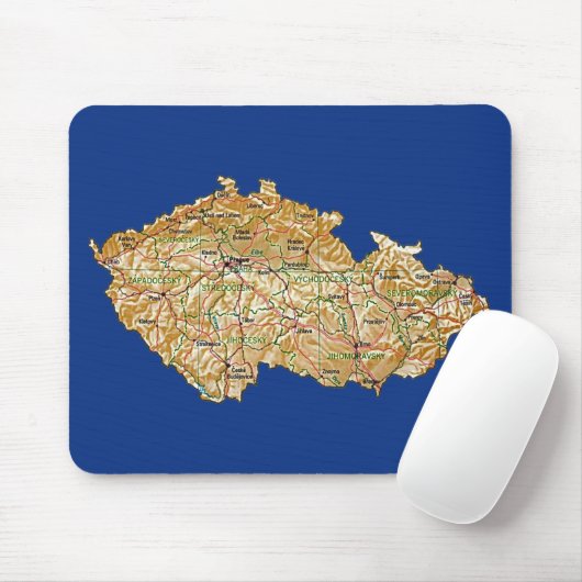 Czechia Map Mousepad Muismat (Met muis)