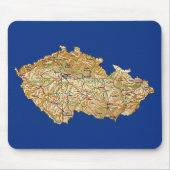 Czechia Map Mousepad Muismat (Voorkant)