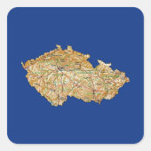 Czechia Map Sticker (Voorkant)