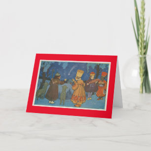 CZECHOSLOVAKIAN CHRISTMAS FOLK ART FEESTDAGEN KAART