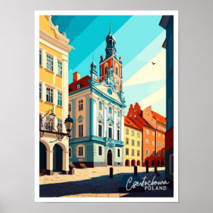 Czestochowa Polen Reizen illustratie Poster
