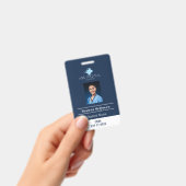 CZS Student Nurse Practitioner Marine QR Code Foto Badge (Handheld)