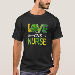 CZS Zuster St. Patricks Day Love Stethoscoop RN Nu T-shirt