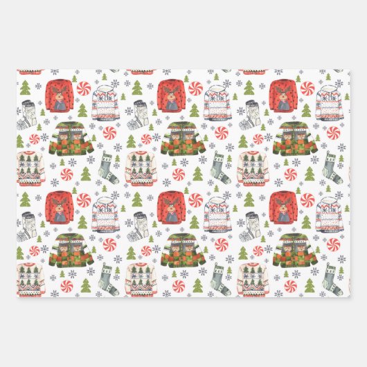 Czy kerstinpakken papierset 3 inpakpapier vel (Voorkant)