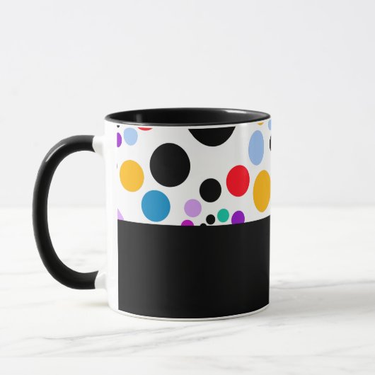 D01 - Tasse mit bunten Punkten Mok (Links)