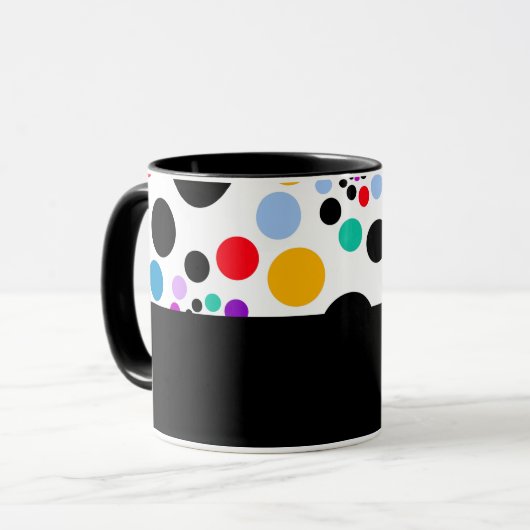 D01 - Tasse mit bunten Punkten Mok (Voorkant links)