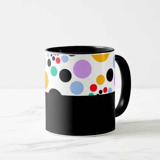 D01 - Tasse mit bunten Punkten Mok (Voorkant rechts)