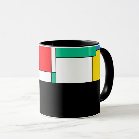 D03 - Tasse mit rechteckigen Farbfeldern Mok (Voorkant rechts)