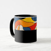 D06 - Tasse mit organischen bunten Formen Mok (Voorkant links)