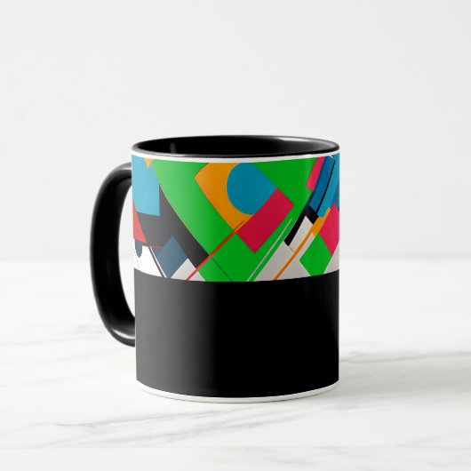 D08 - Tasse mit diagonalen Farbflächen Mok (Voorkant links)