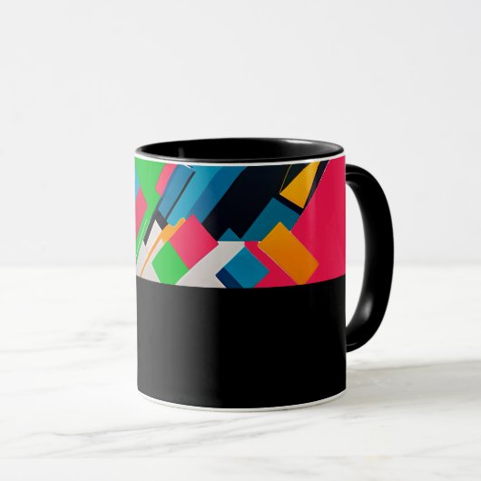 D08 - Tasse mit diagonalen Farbflächen Mok (Voorkant rechts)
