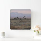 D10 Wit-gerooide Duifgras Hills Vierkante Klok (Huis)