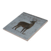 D11 Witstaartbuck in sneeuw Tegeltje (Zijkant)