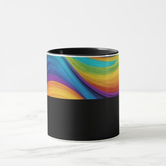 D12 - Tasse mit dunklen Wellen Mok (Midden)