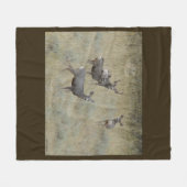 D18 Muilezelhert Fleece Deken (Voorkant (Horizontaal))