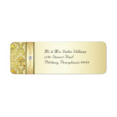 D1 Elegant Goud Damask Diamond Label (Voorkant)