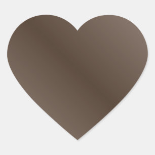 D1 Lineaire gradiënt - Licht bruin en donkerbruin Hart Sticker