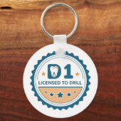 D1 naar DDS Tandartsstudent Knop Sleutelhanger (Voorkant)