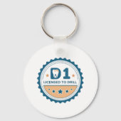 D1 naar DDS Tandartsstudent Knop Sleutelhanger (Achterkant)