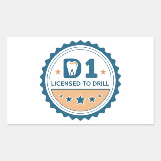  D1 naar DDS Tandartsstudent Sticker (Voorkant)