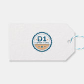 D1 naar DDS Tandartsstudent Sticker Cadeaulabel (Voorkant (Horizontaal))