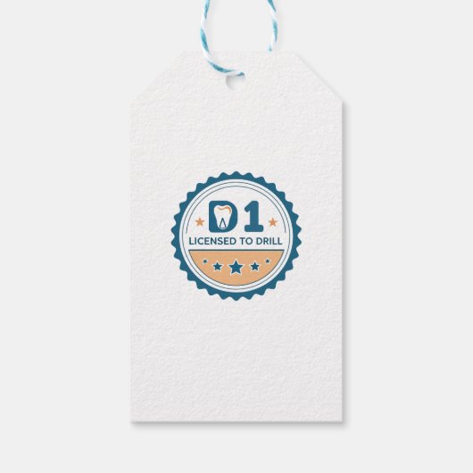 D1 naar DDS Tandartsstudent Sticker Cadeaulabel (Achterkant)