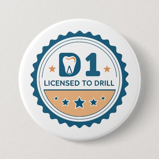 D1 to DDS Dental Student Button (Voorkant)