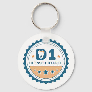 D1 to DDS Dental Student Button Sleutelhanger