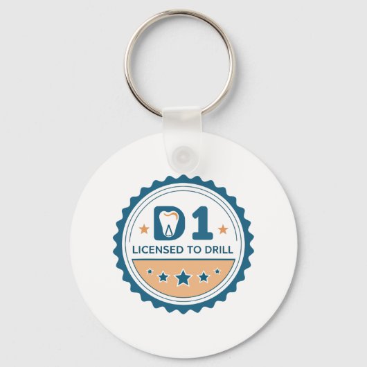 D1 to DDS Dental Student Button Sleutelhanger (Achterkant)