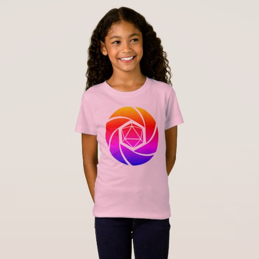 D20 Aperture Rainbow Girls T-Shirt (Voorkant volledig)