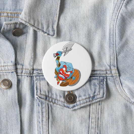 D20 Barbaarse Button (In situ)