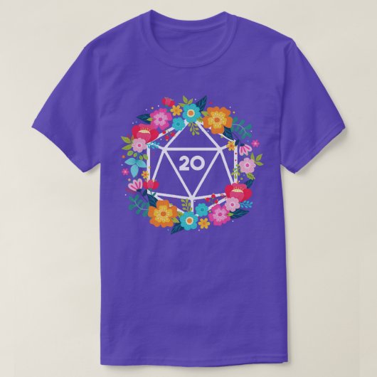 D20 Bloemenkrans T-shirt (Design voorkant)